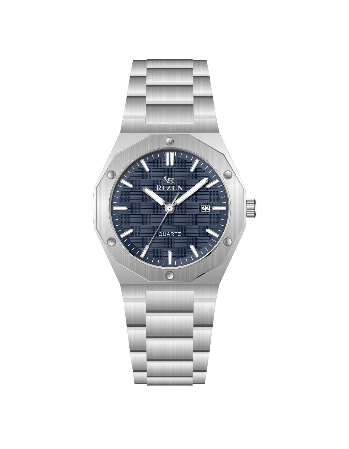 Rizen Premo Shine RZ-0911 Silver Stainless Steel Quartz