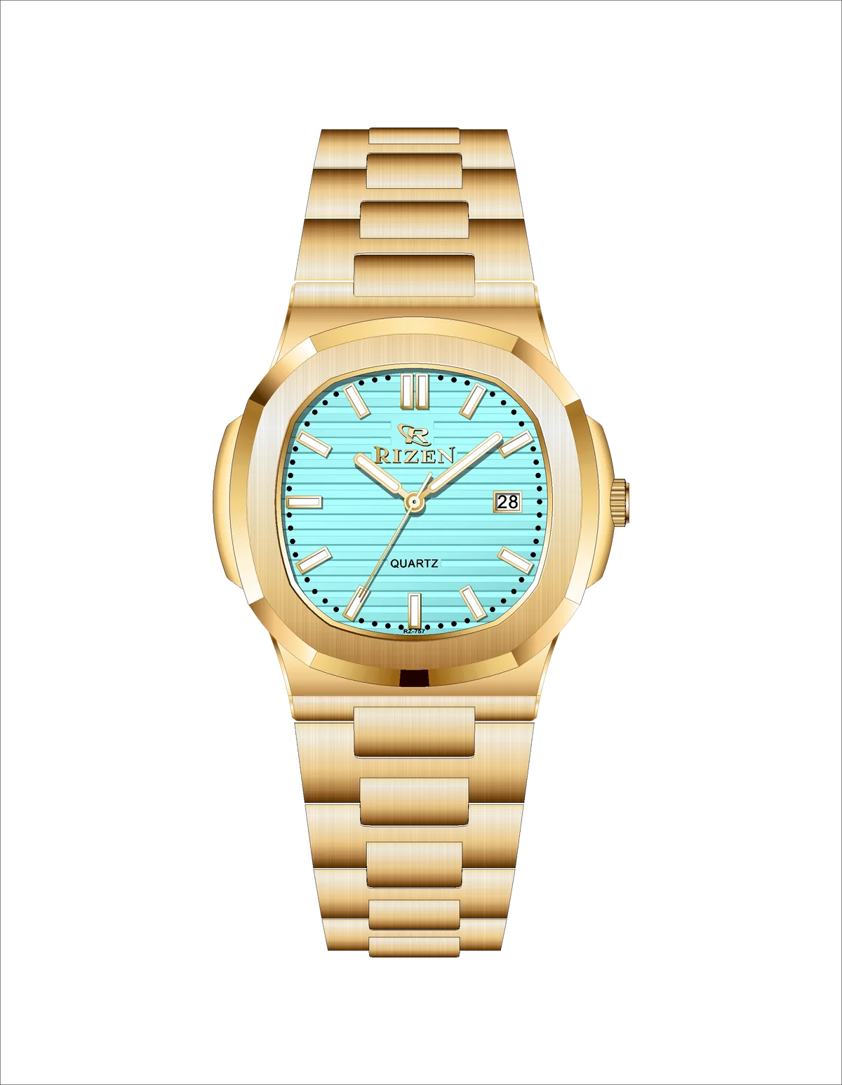 Rizen Raelix RZ-0757 Gold Stainless Steel Quartz