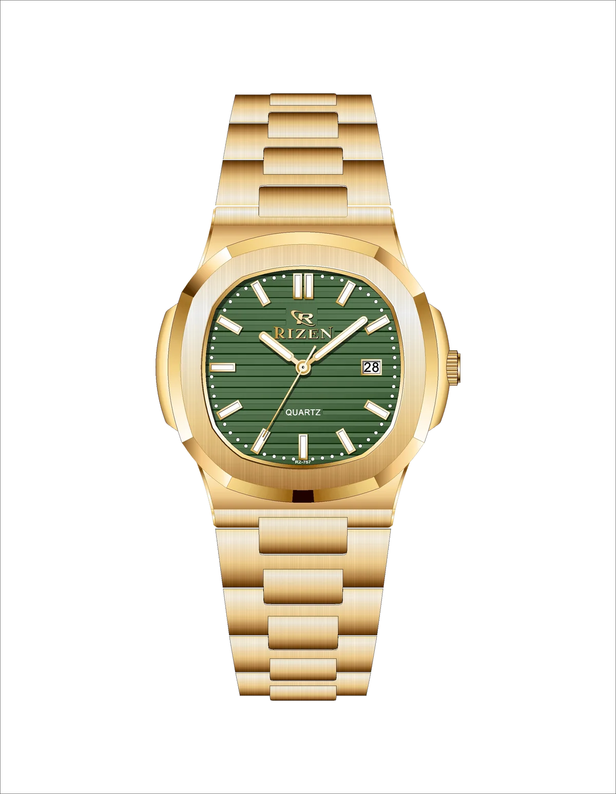 Rizen Raelix RZ-0757 Gold Stainless Steel Quartz