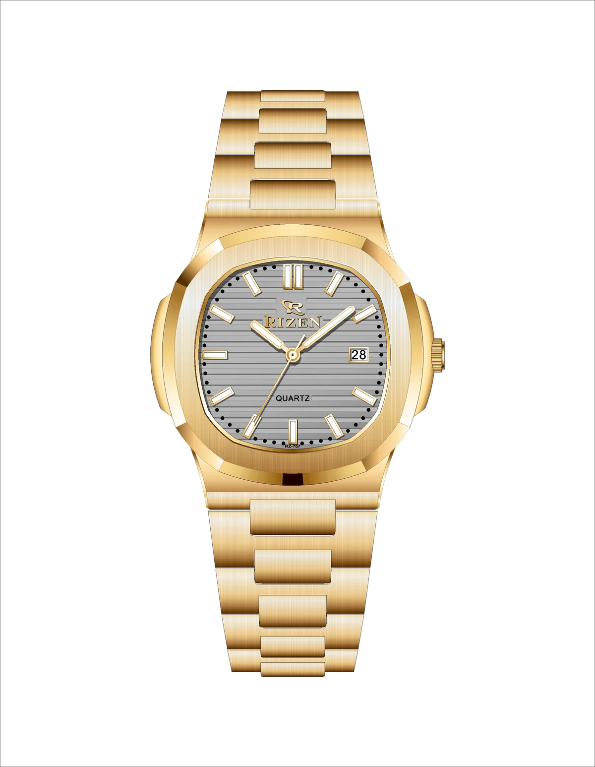 Rizen Raelix RZ-0757 Gold Stainless Steel Quartz