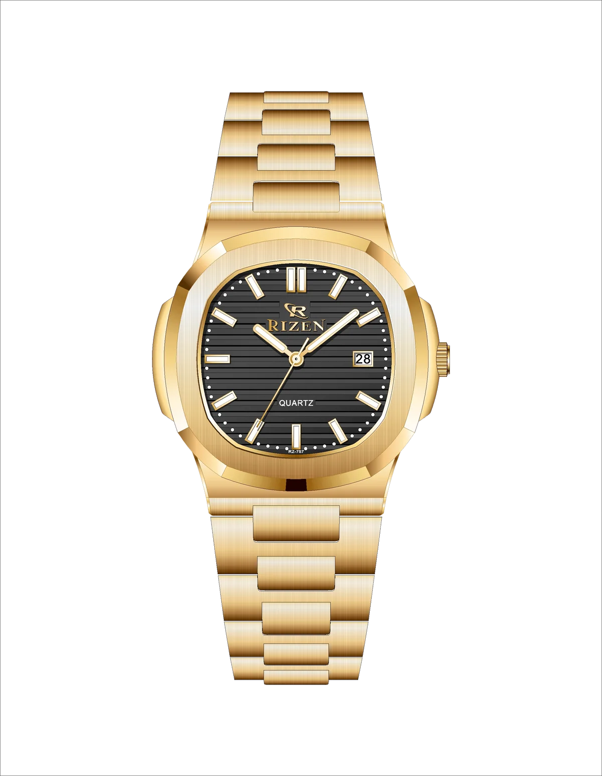 Rizen Raelix RZ-0757 Gold Stainless Steel Quartz