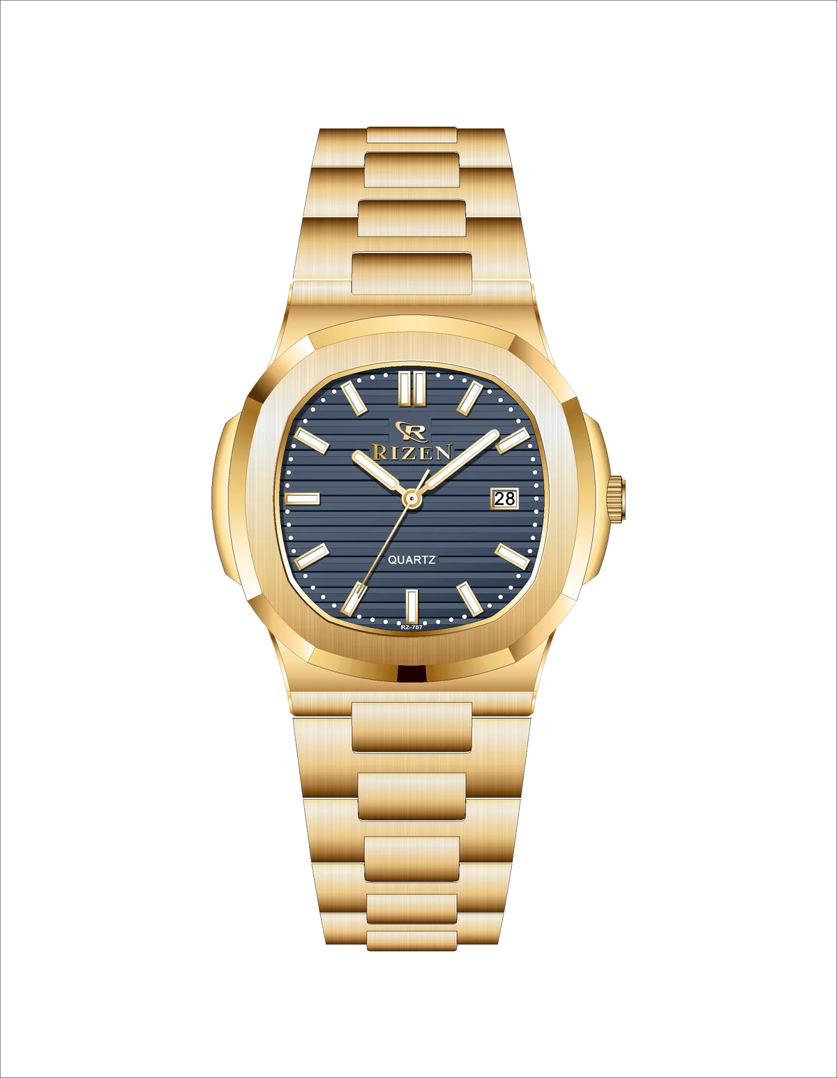 Rizen Raelix RZ-0757 Gold Stainless Steel Quartz
