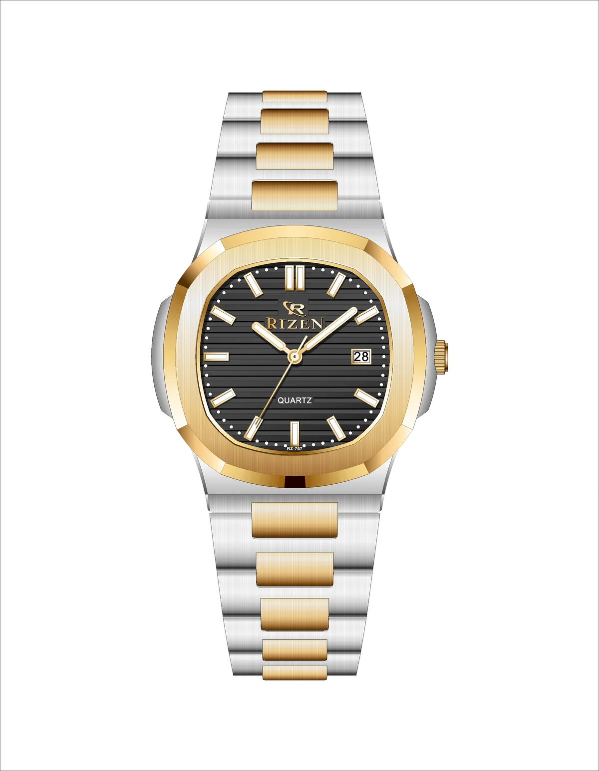 Rizen Raelix RZ-0757 Two Tone Stainless Steel Quartz