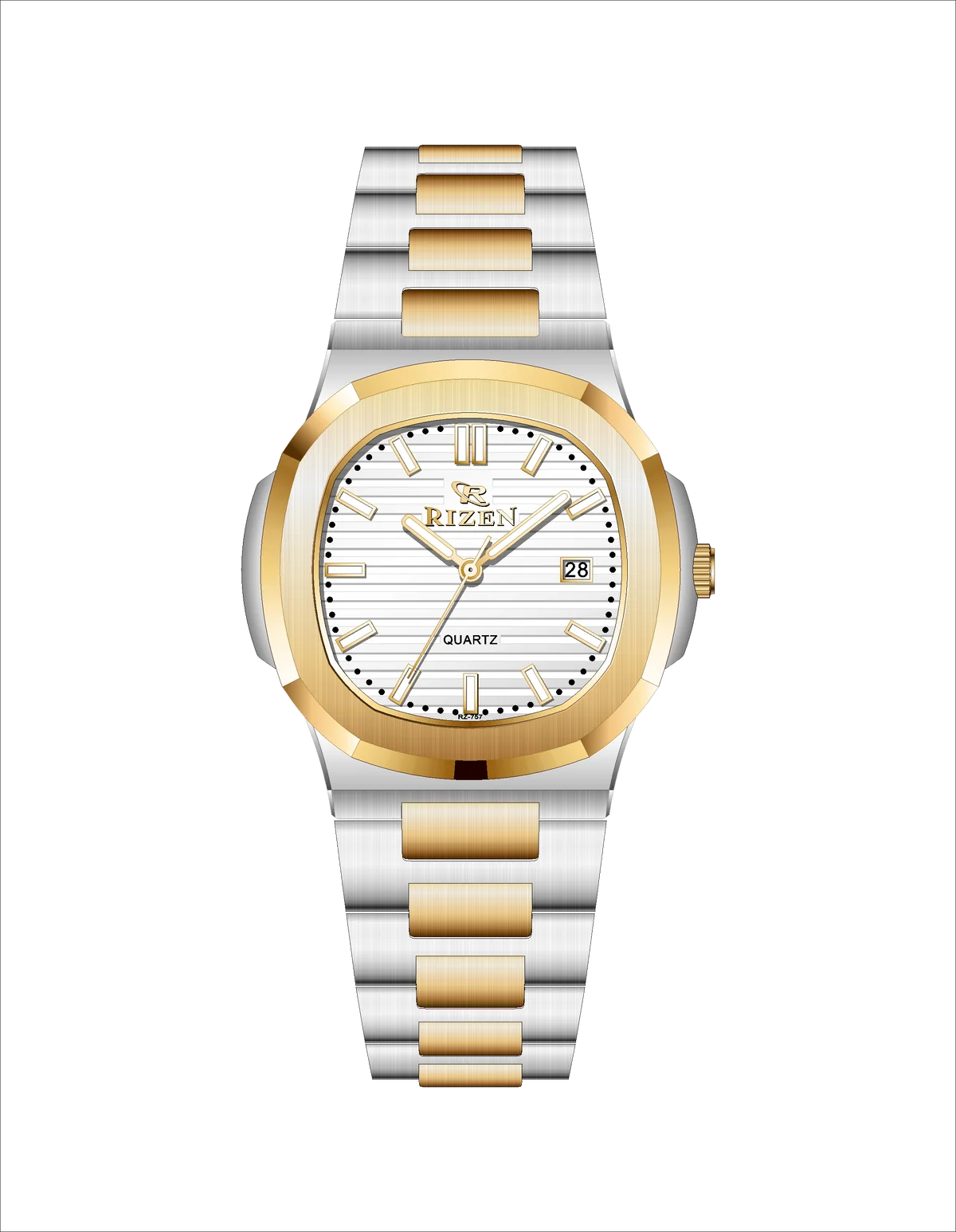 Rizen Raelix RZ-0757 Two Tone Stainless Steel Quartz