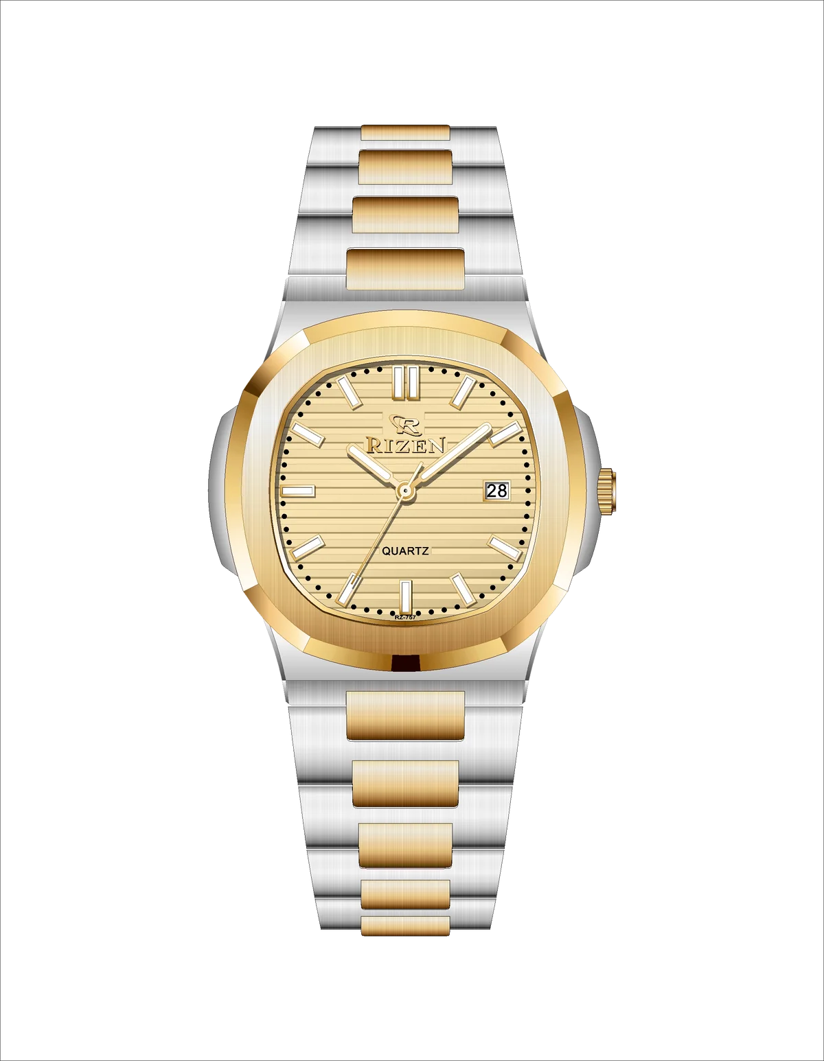 Rizen Raelix RZ-0757 Two Tone Stainless Steel Quartz