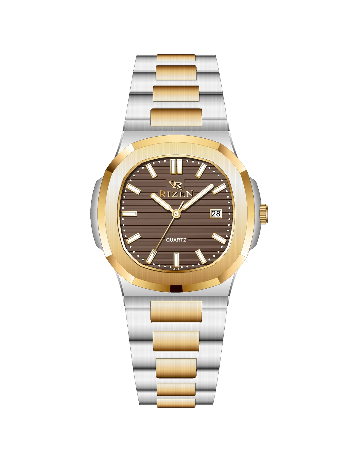 Rizen Raelix RZ-0757 Two Tone Stainless Steel Quartz