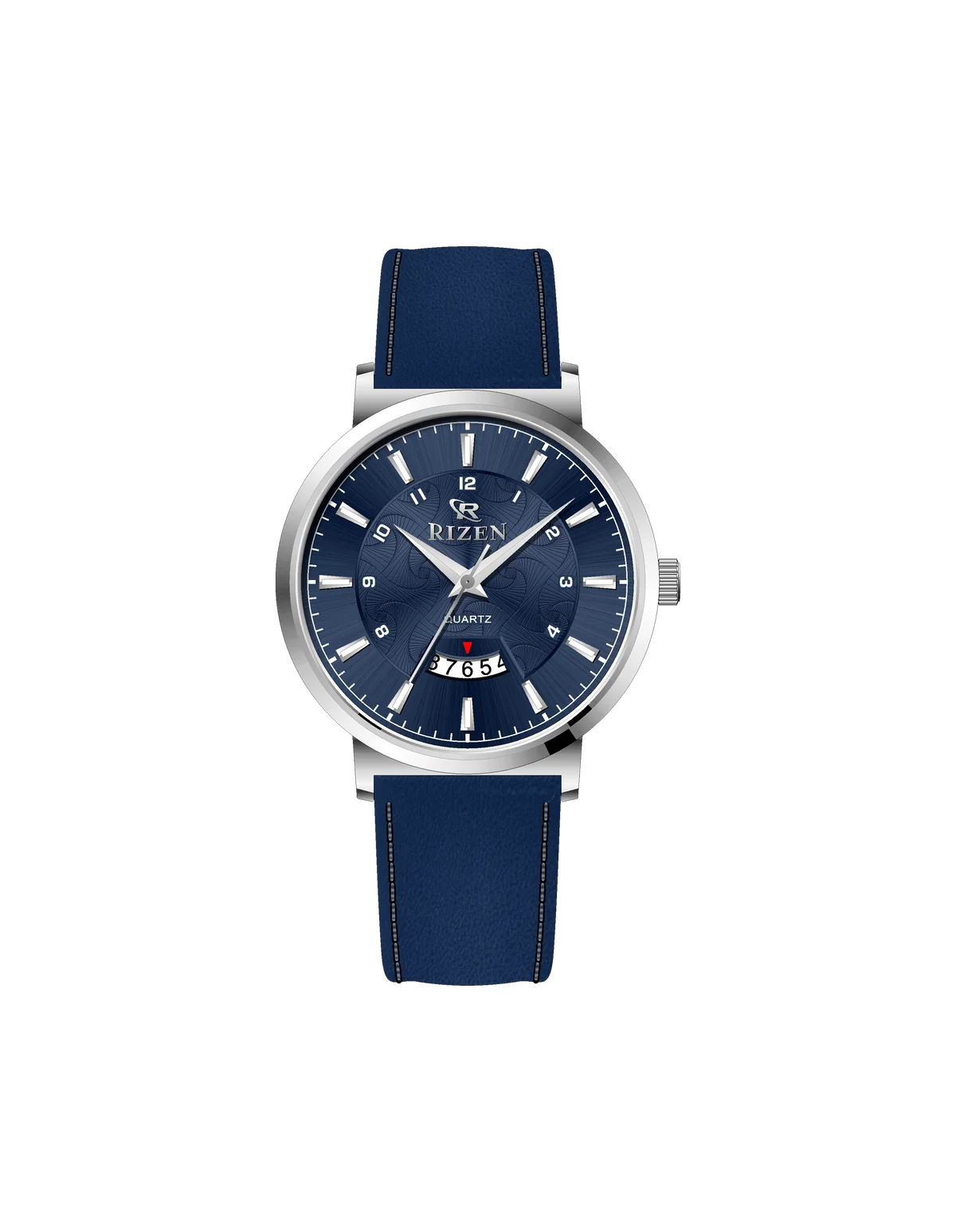 Rizen Ruby Silver RZ-0831L Leather Strap Quartz