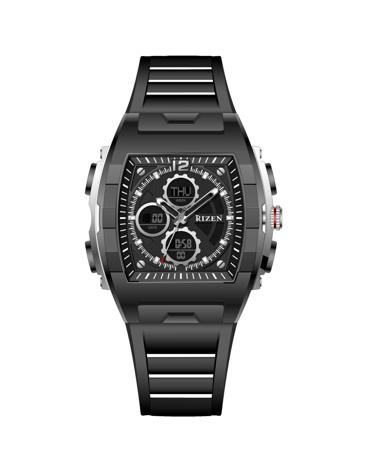 Rizen Stark RZ-0864 Salicon Strap Quartz
