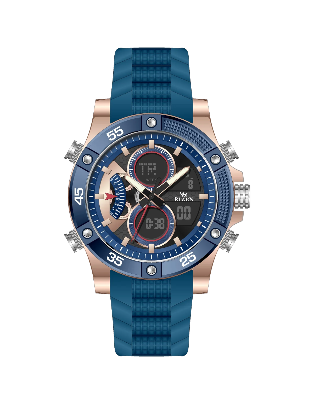 Rizen Zeno RZ-0863 Salicon Strap Quartz