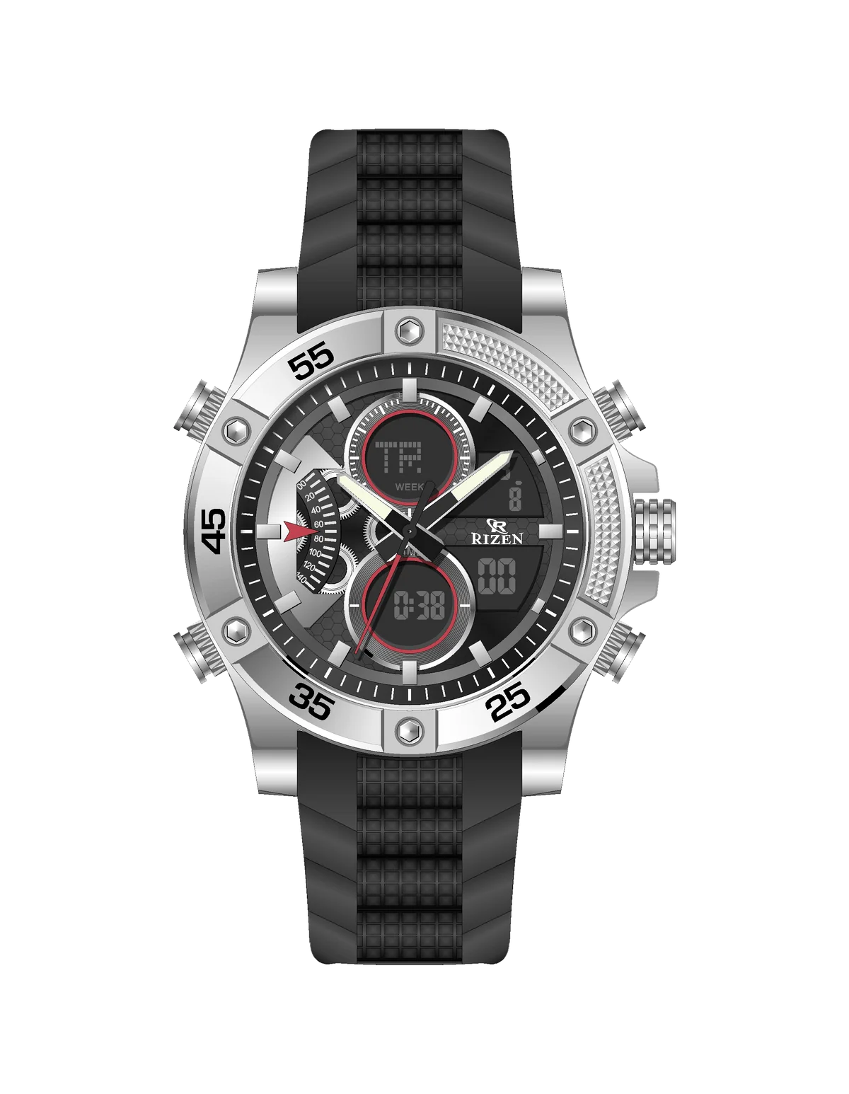 Rizen Zeno RZ-0863 Salicon Strap Quartz
