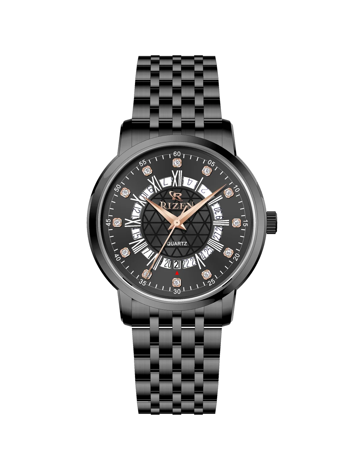 Rizen Zevron RZ-0830 Black stainless steel Quartz
