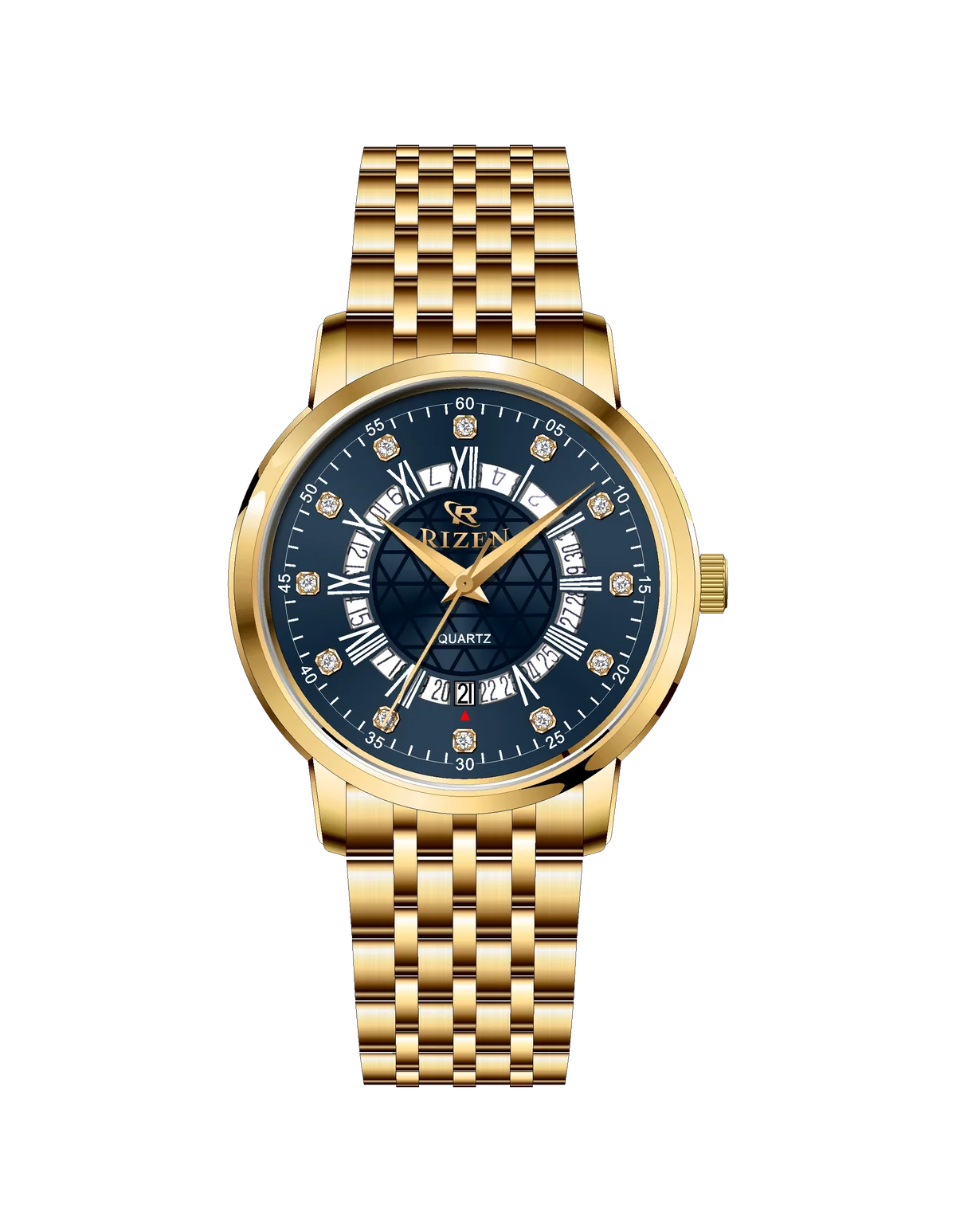 Rizen Zevron RZ-0830 Gold stainless steel Quartz
