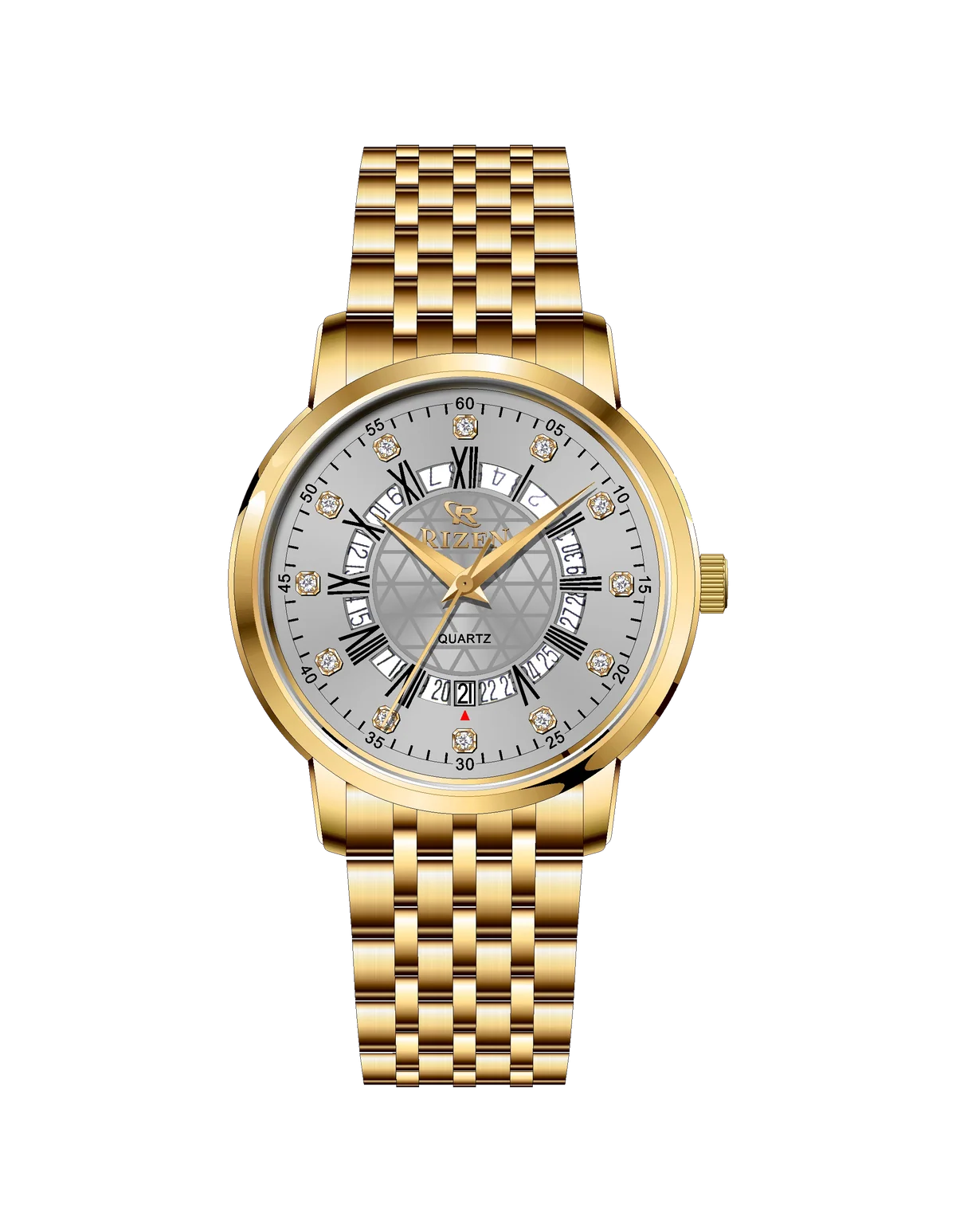Rizen Zevron RZ-0830 Gold stainless steel Quartz