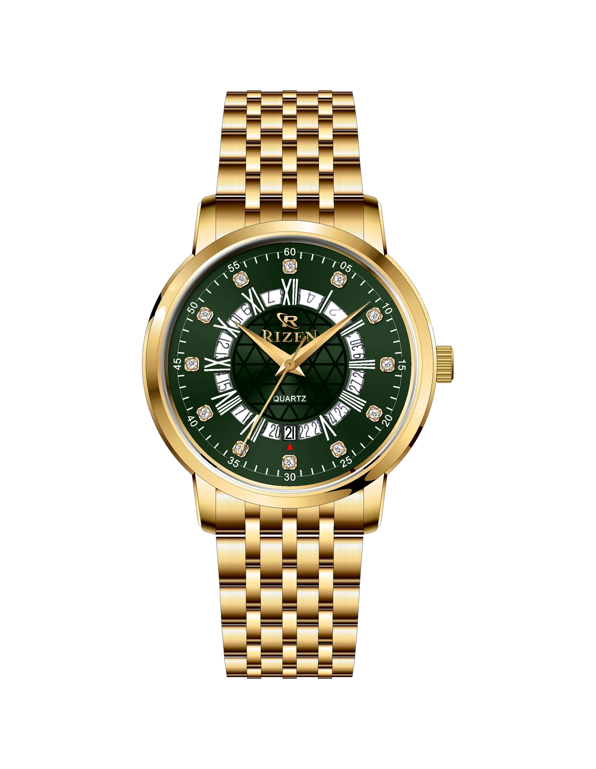 Rizen Zevron RZ-0830 Gold stainless steel Quartz