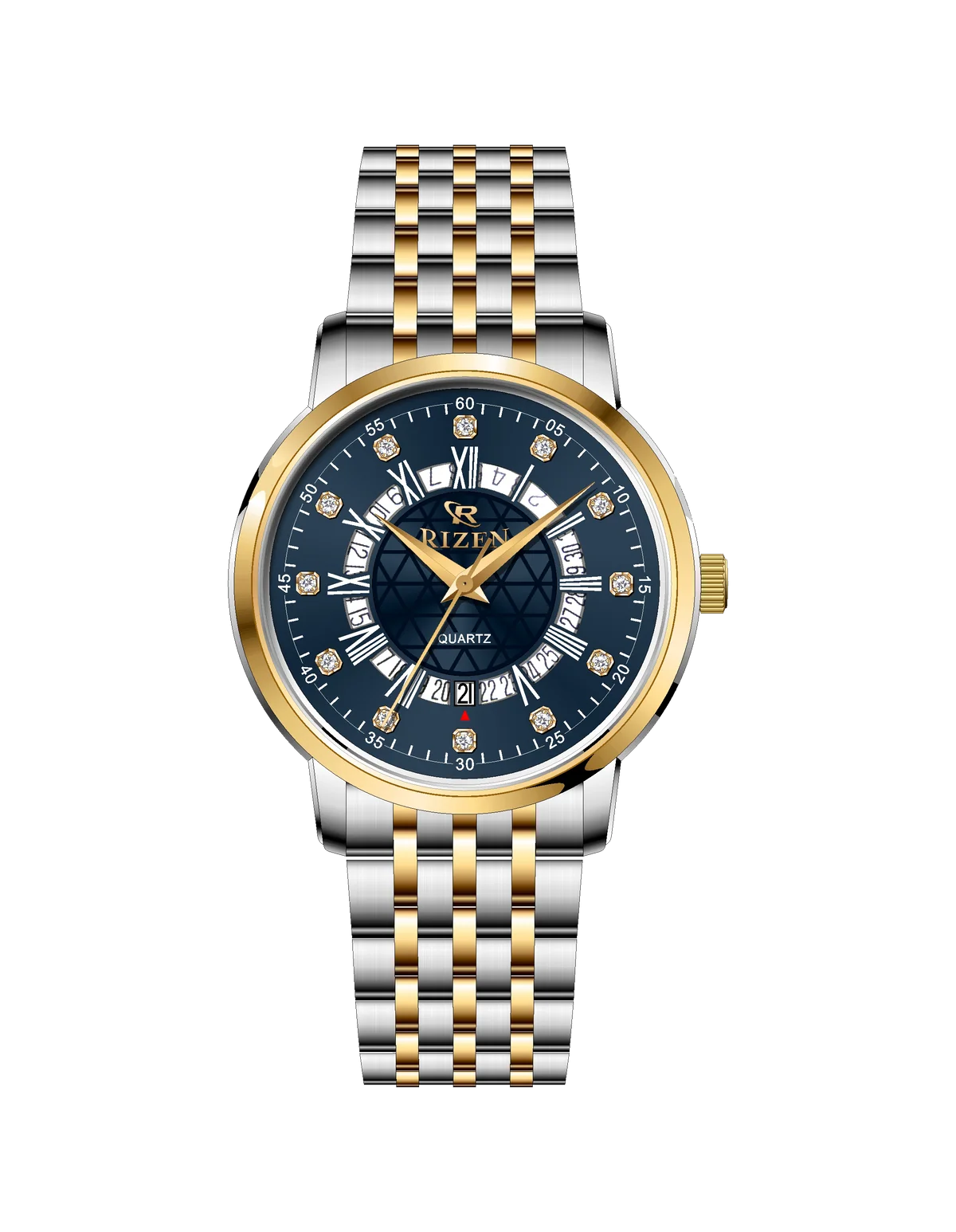 Rizen Zevron RZ-0830 Two Tone stainless steel Quartz