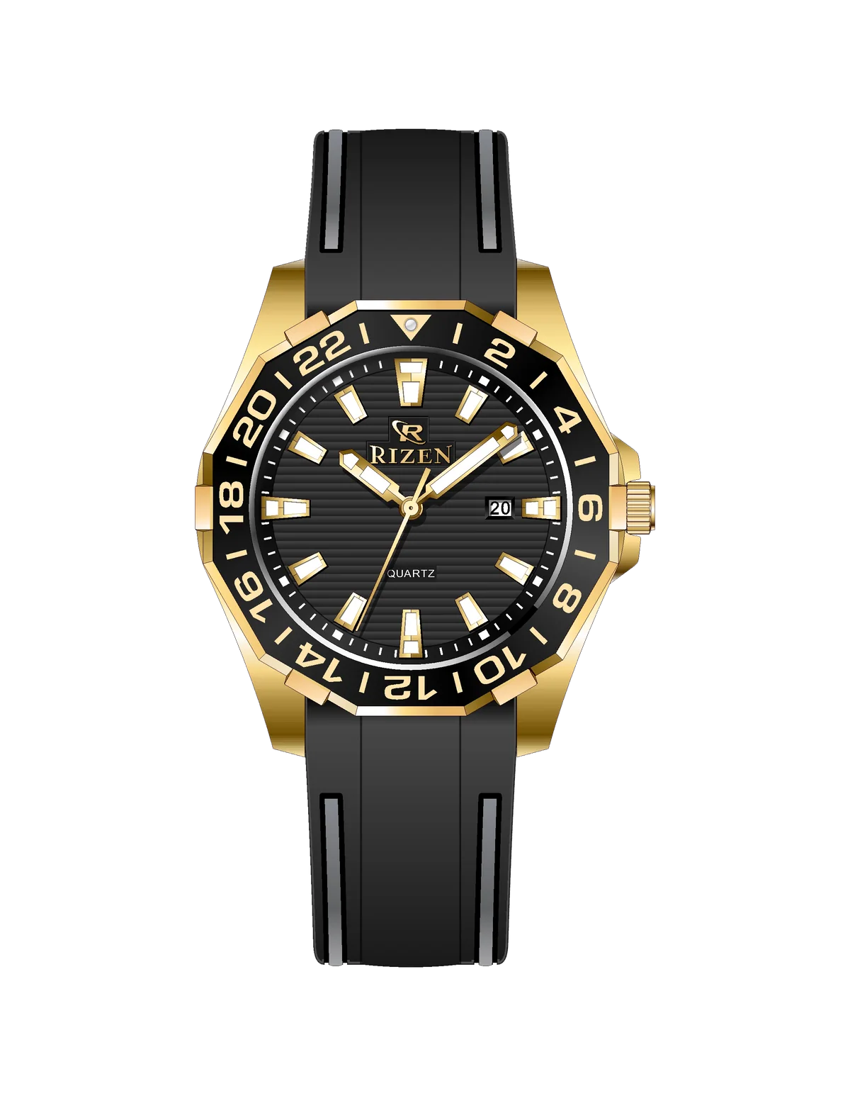 Rizen Alpha RZ-0821 Silicon Strap Quartz