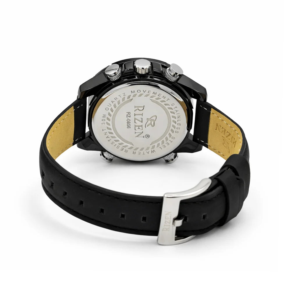 Rizen Armor RZ-0856 Leather Strap Quartz