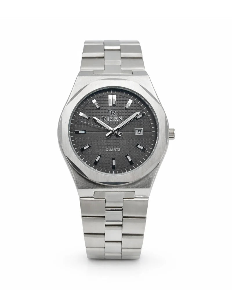 Rizen Cipher Silver RZ-0914 Stainless Steel Quartz