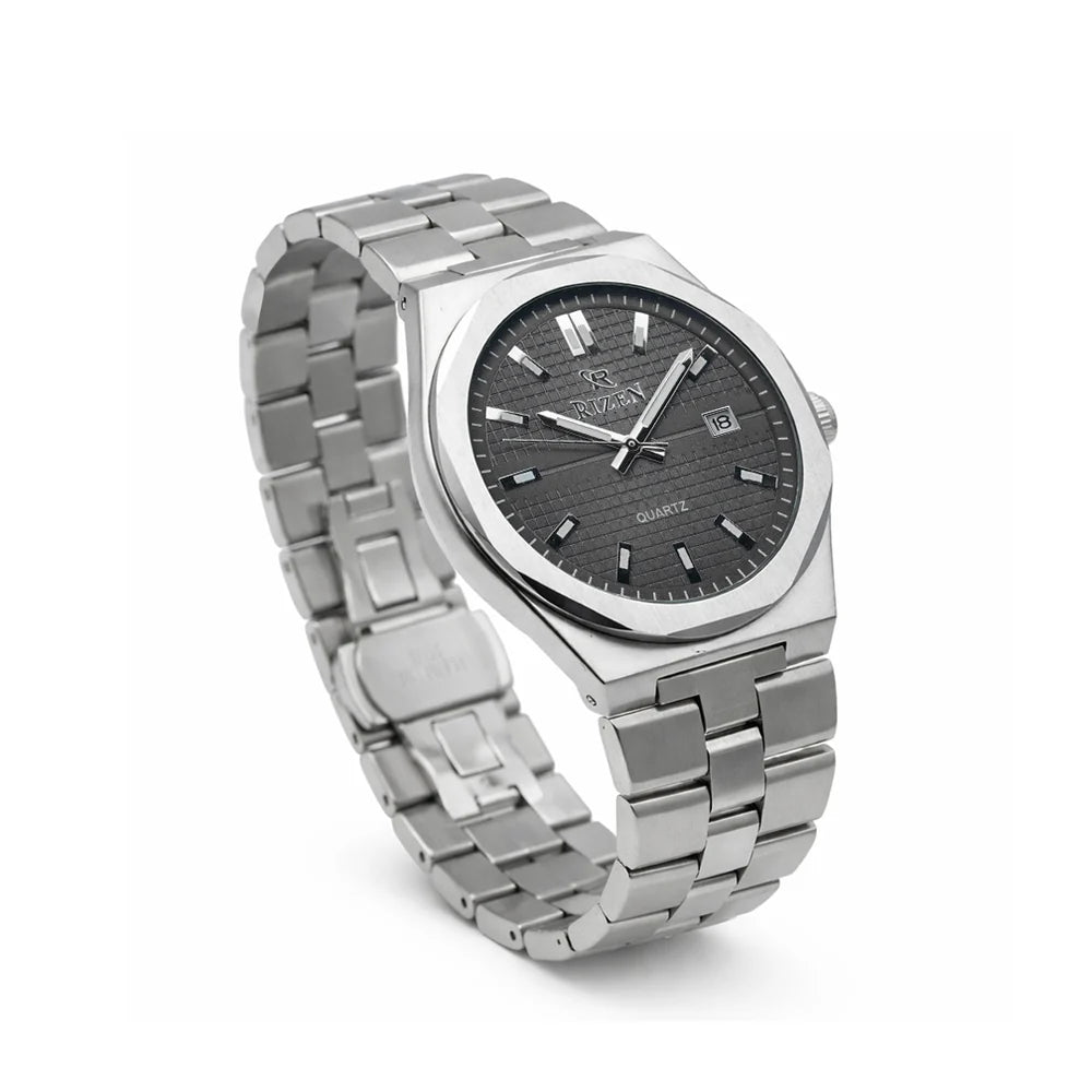 Rizen Cipher Silver RZ-0914 Stainless Steel Quartz