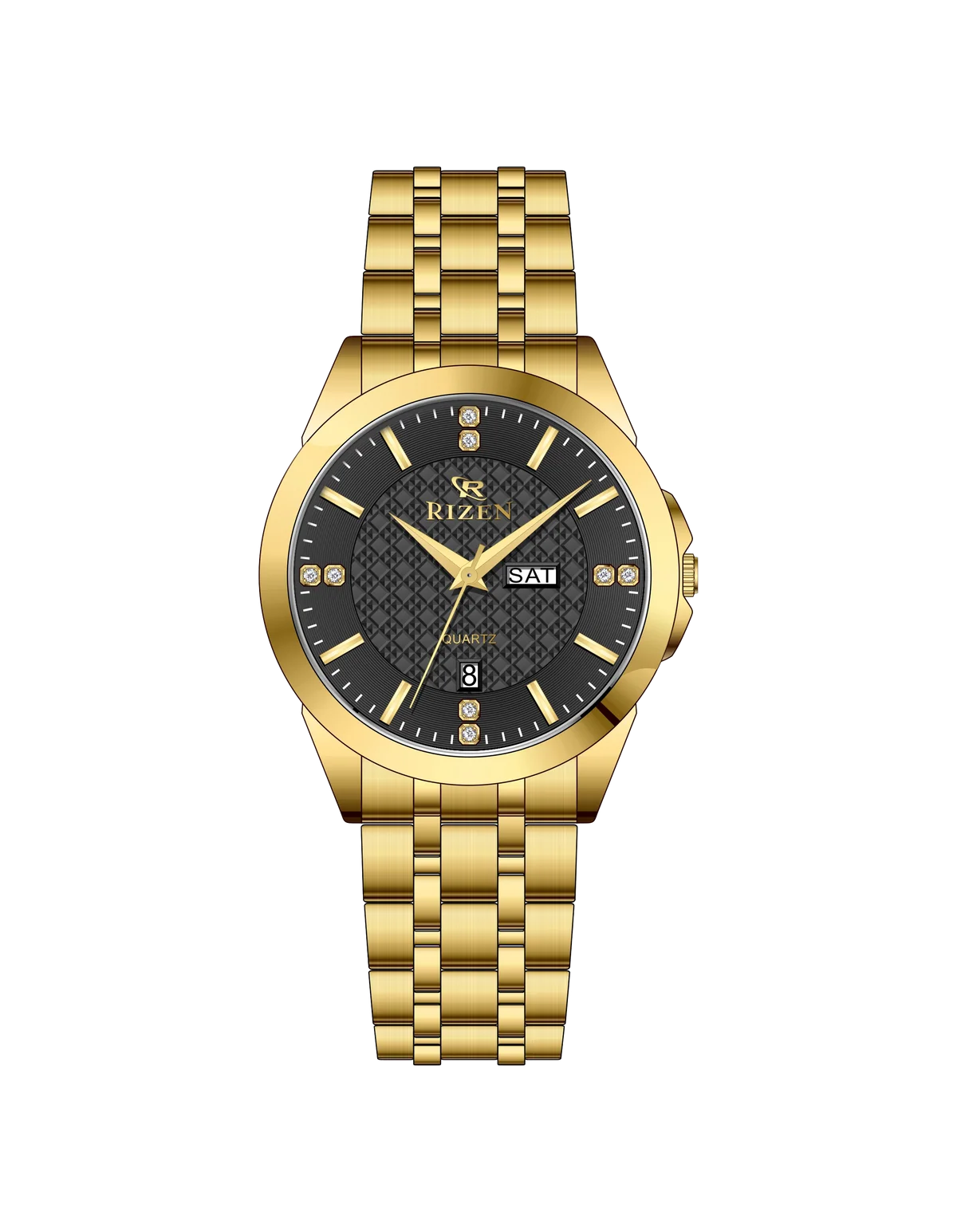 Rizen Knight RZ-782 Gold stainless steel Quartz