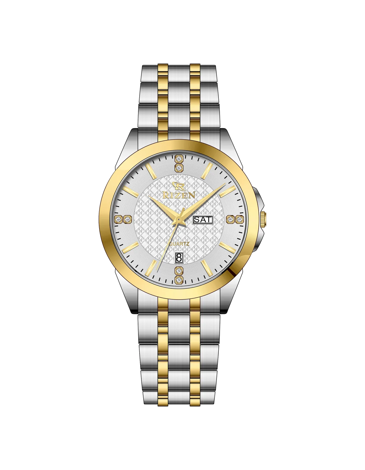 Rizen Knight RZ-782 Two tone stainless steel Quartz