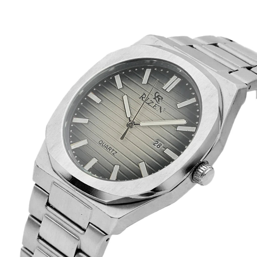 Rizen Leo Shine RZ-0562 Siver stainless steel Quartz