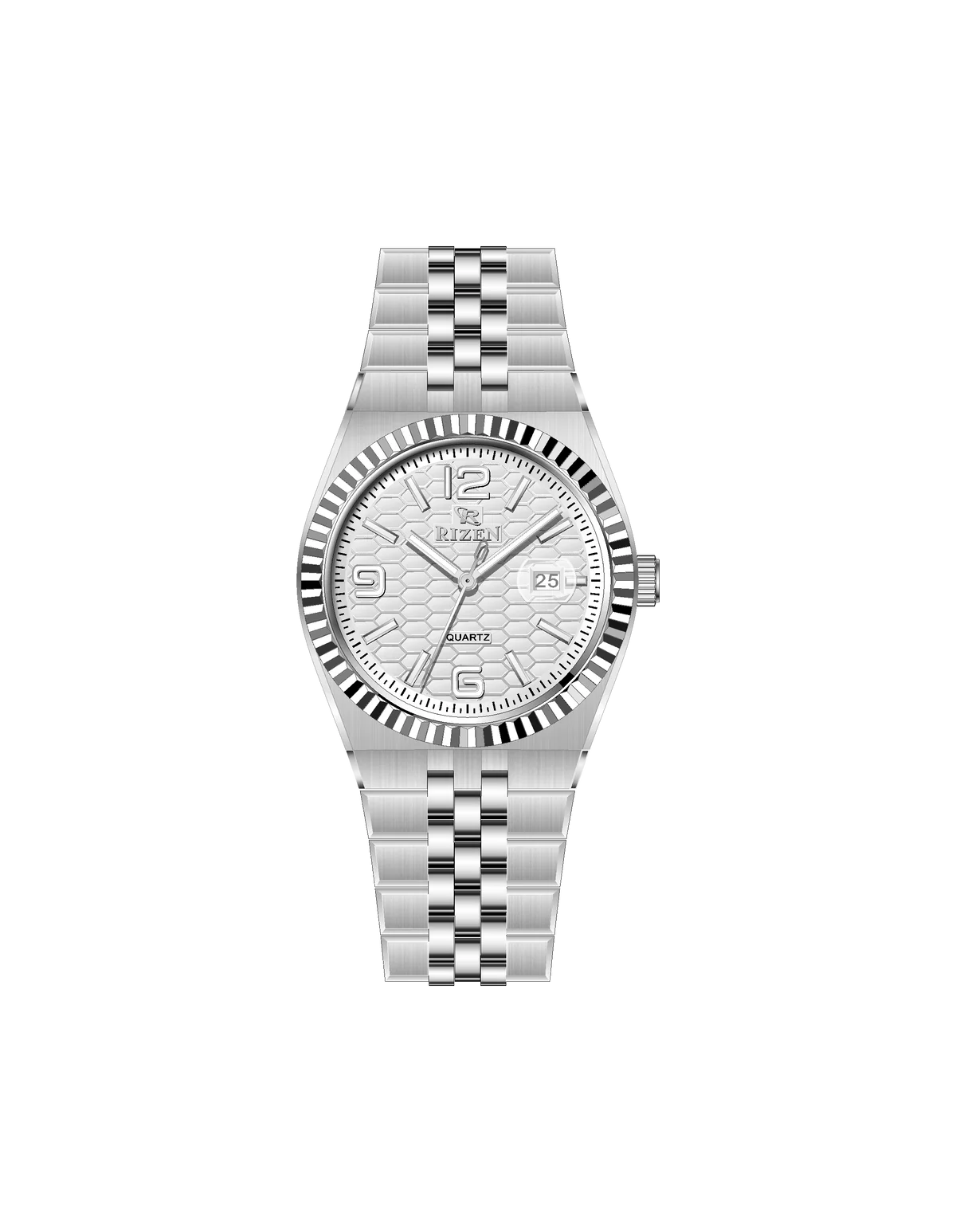 Rizen Meridian RZ-0923L Silver Stainless Steel Quartz