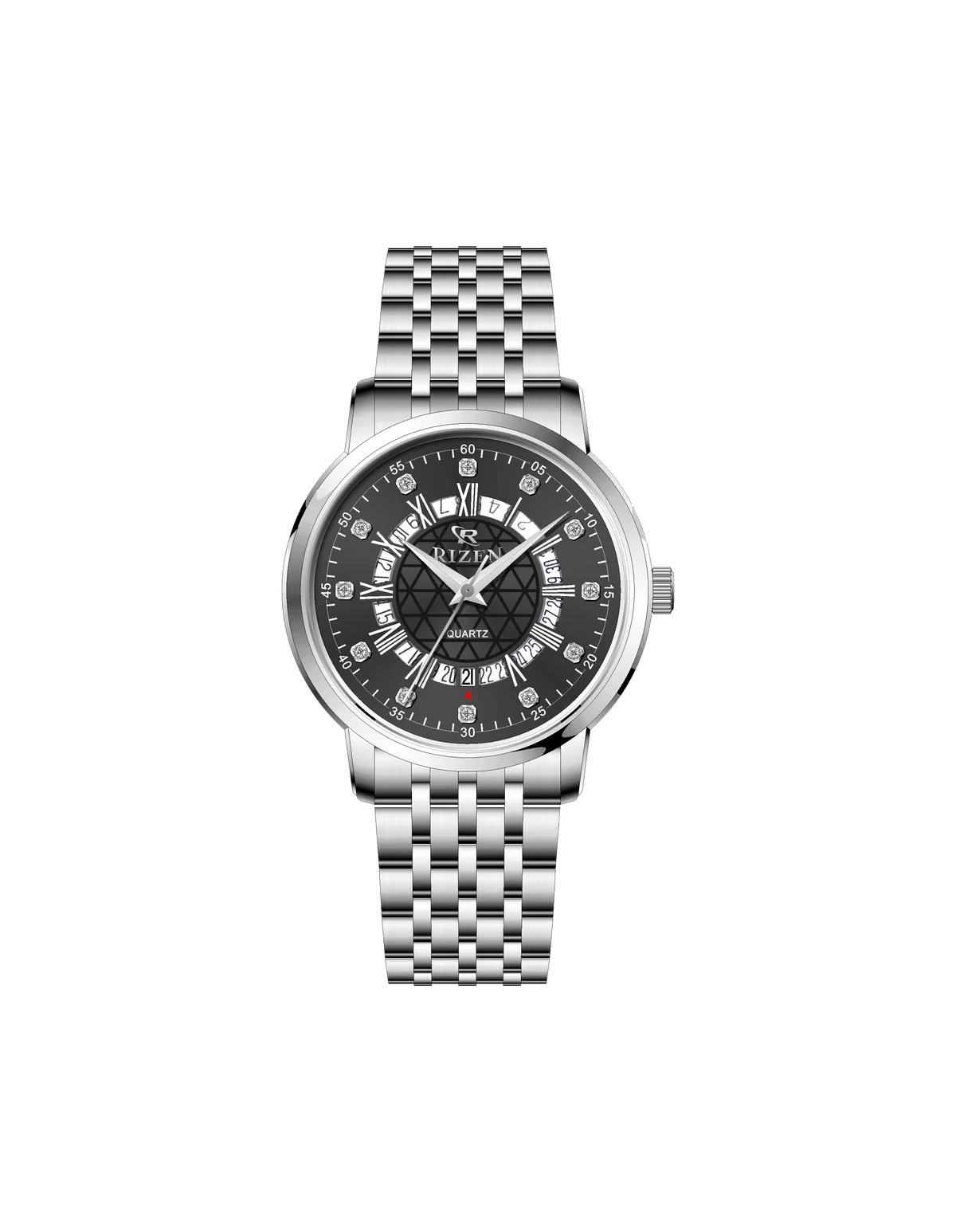 Rizen Novera RZ-0830L Silver Stainless Steel Quartz