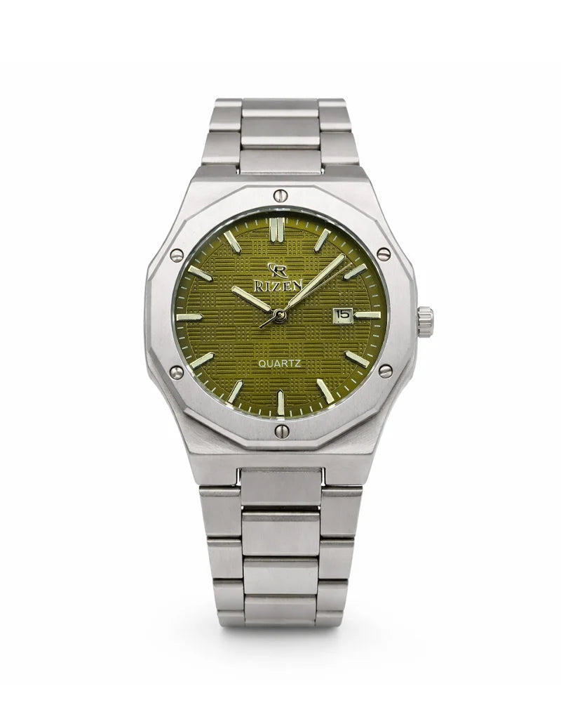 Rizen Premo Shine RZ-0911 Silver Stainless Steel Quartz