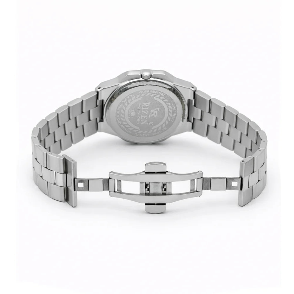 Rizen Quill Shine RZ-0910 Silver Stainless Steel Quartz