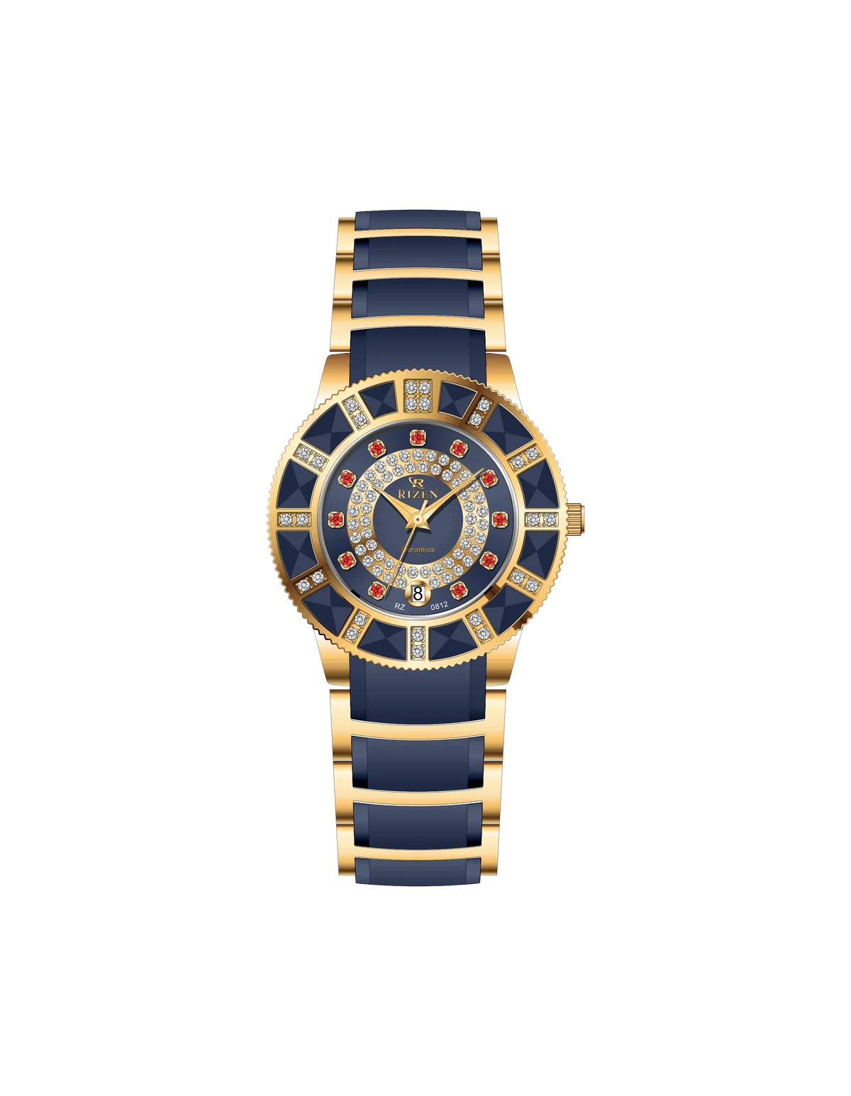 Rizen Sierra RZ-0812L Two Tone Stainless Steel Quartz