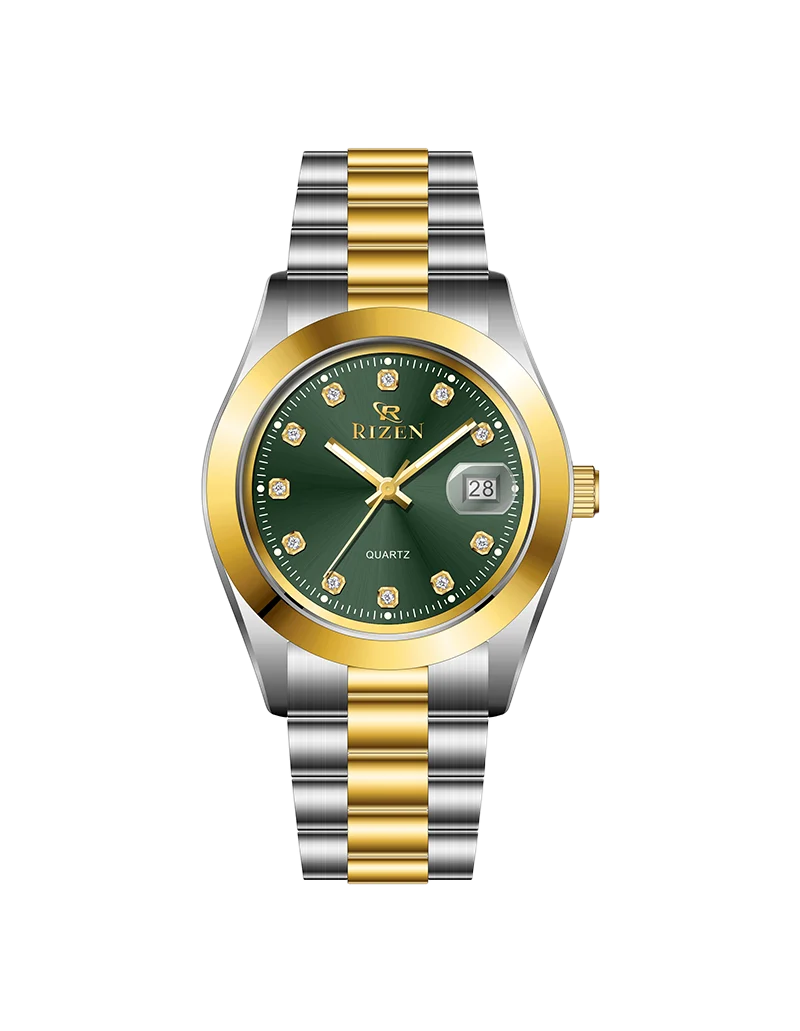 Rizen Vista Duo RZ-1295L Two Tone Stainless Steel Quartz