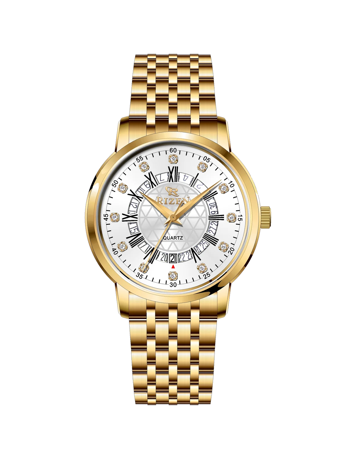 Rizen Zevron RZ-0830 Gold stainless steel Quartz