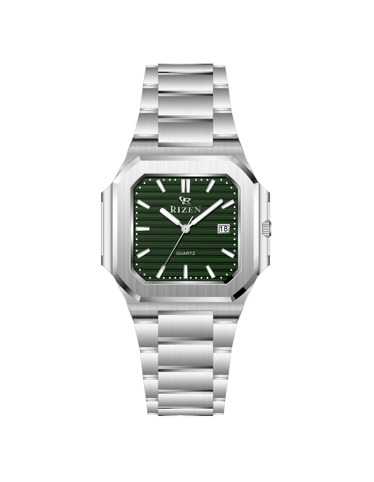 Rizen Pexel Silver RZ-0915 Stainless Steel Quartz