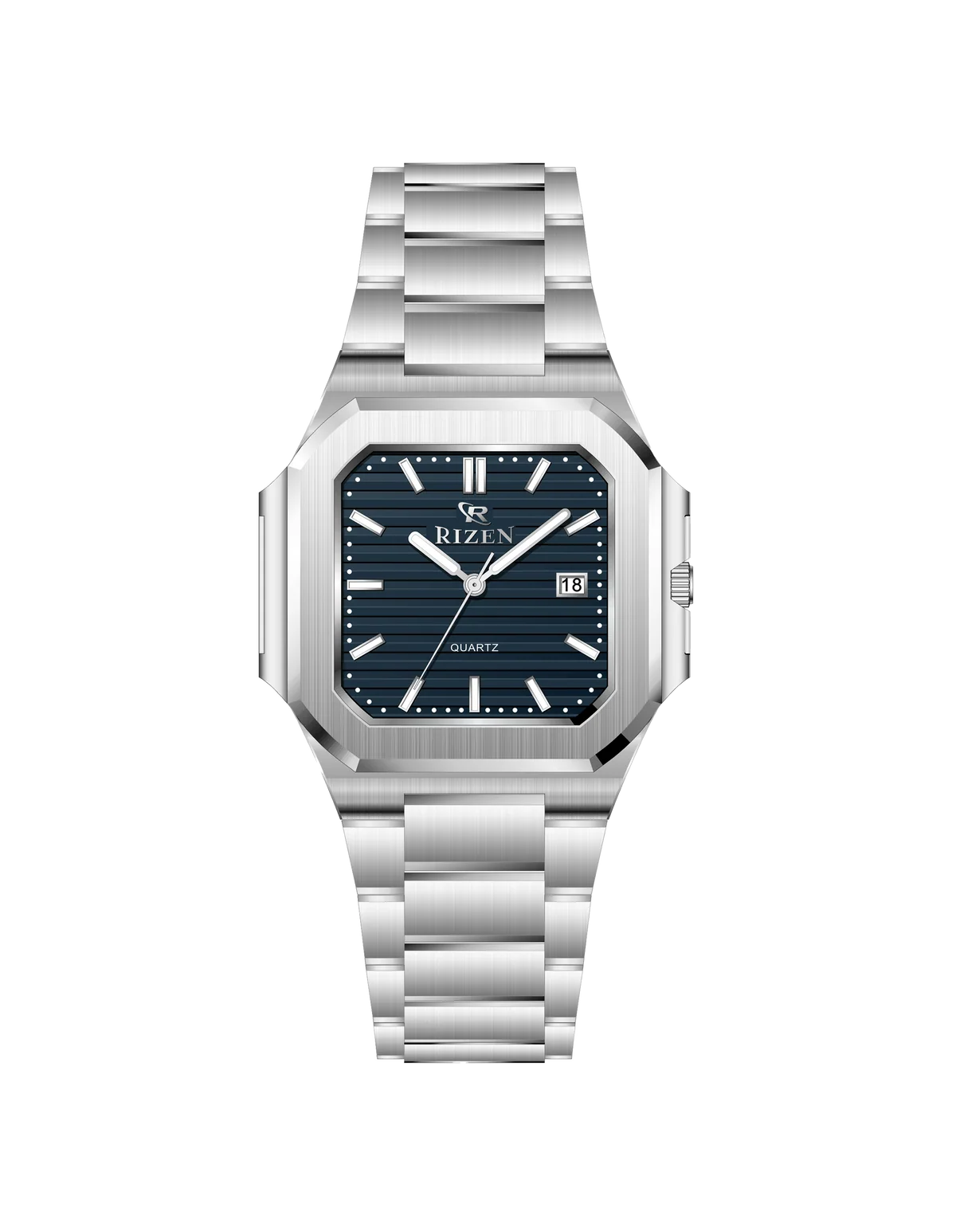 Rizen Pexel Silver RZ-0915 Stainless Steel Quartz
