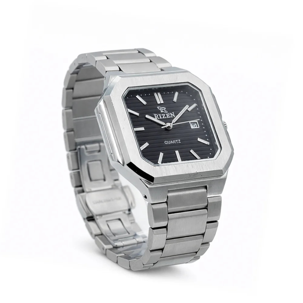 Rizen Pexel Silver RZ-0915 Stainless Steel Quartz