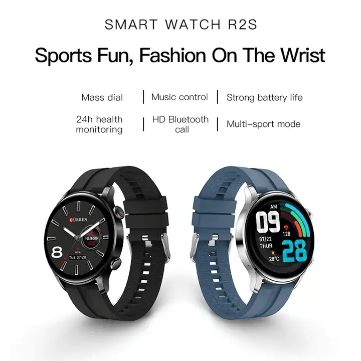 RS2 CURREN Original Brand Rubber Straps Wrist Smart Watch For Men & Women. - Timecheck