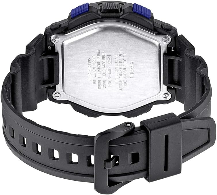 SGW-500H-2BVDR Casio Black Dial Resin Strap Analog Digital Quartz Men's Watch. - Timecheck