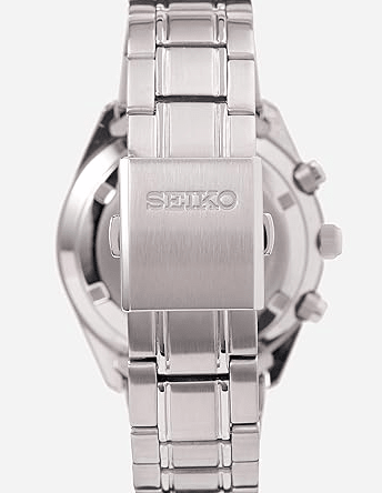 SSB377P1 SEIKO BLUE DIAL STEEL CHAIN QUARTZ CHRONOGRAPH MEN'S WATCH. - Timecheck