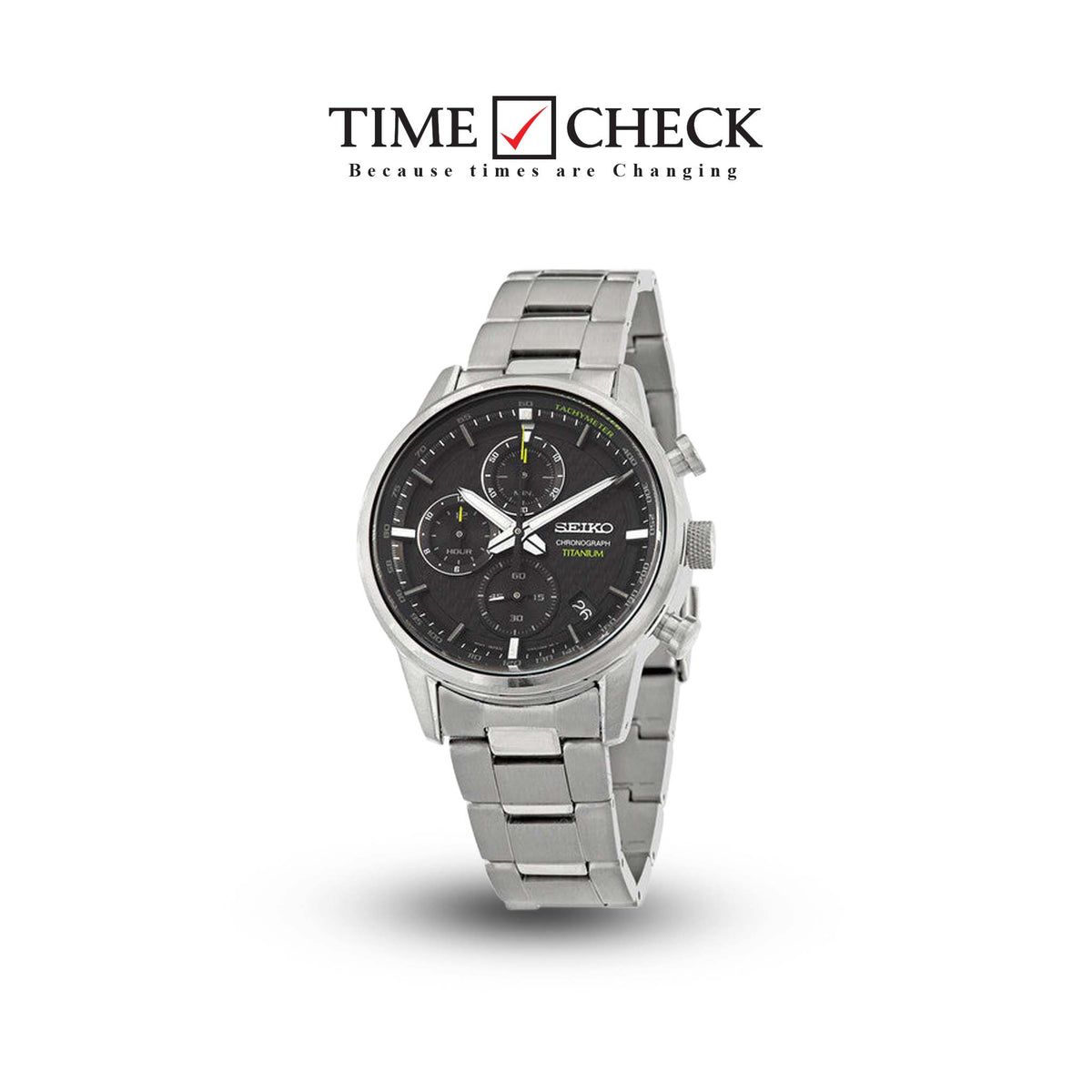 SSB389P1 Seiko Chronograph Men’s Watch Stainless Steel With Titanium. - Timecheck