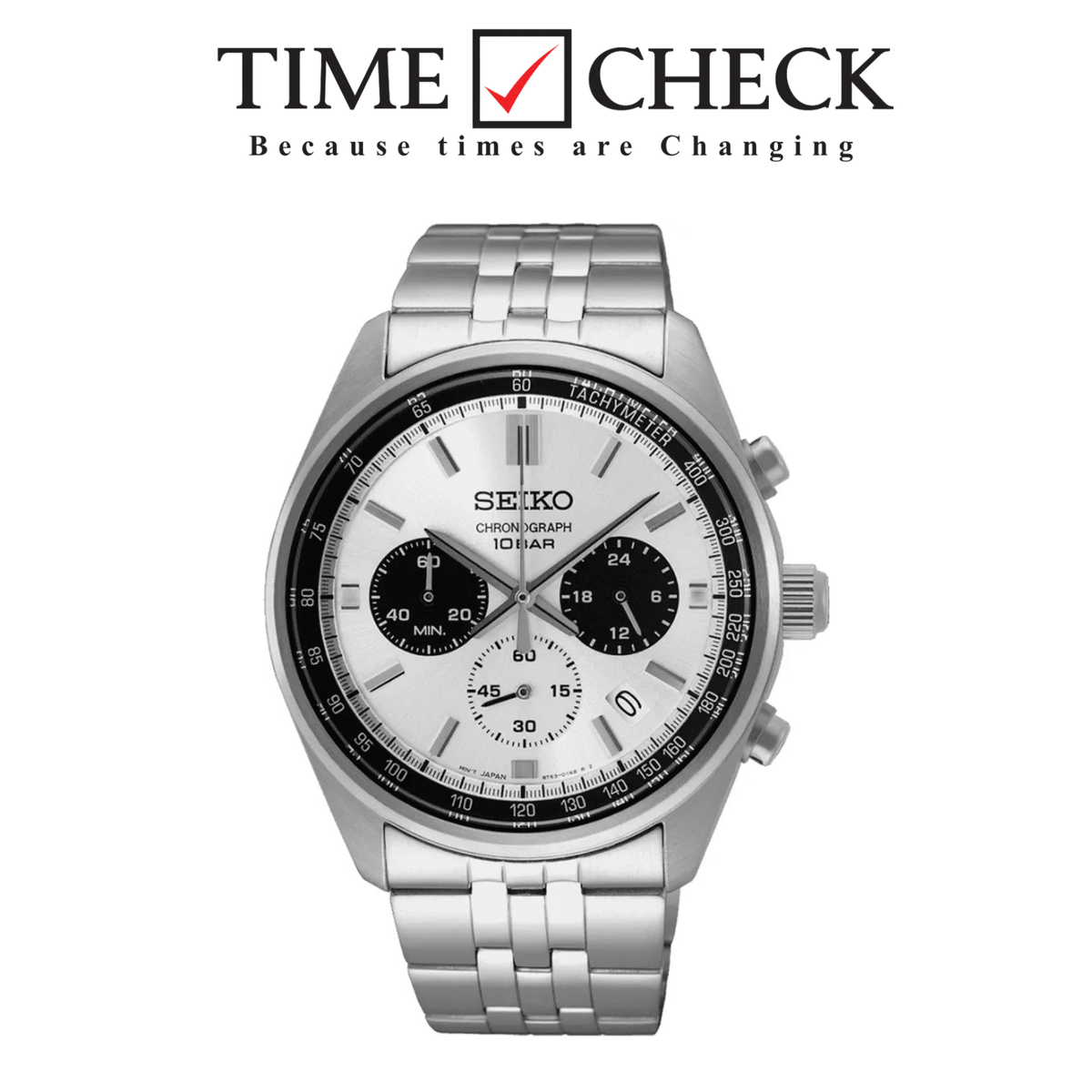 Seiko SSB425P1 Silver Dial Silver Stainless Steel Chronograph Men's Watch