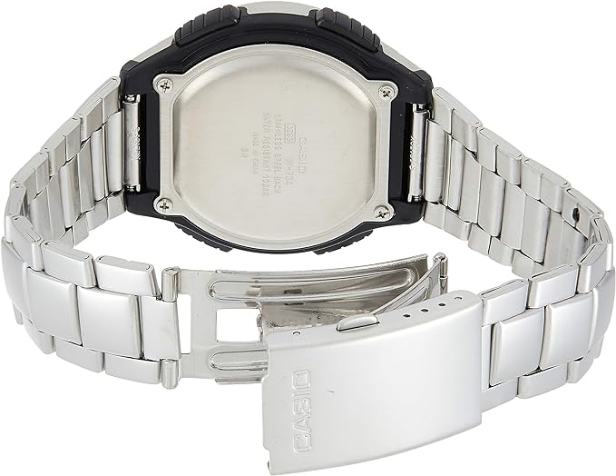 W-734D-1AVDF Casio Gray Dial Color Stainless Steel Chain Digital Quartz Men's Watch. - Timecheck