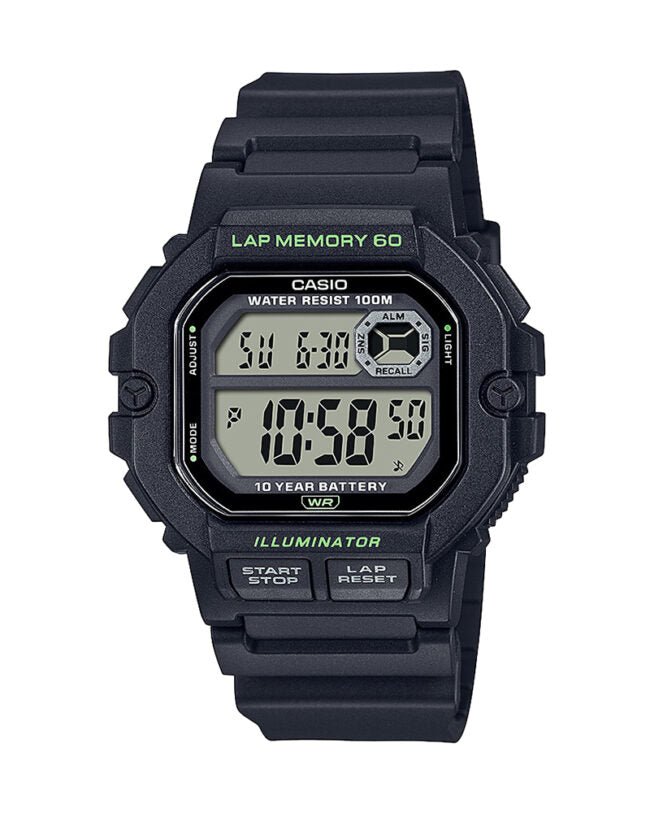 WS-1400H-1AVDF Casio Quartz Digital Black Resin Men's Watch. - Timecheck