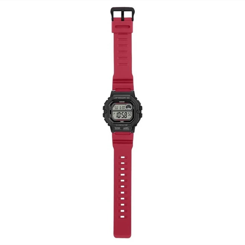 WS-1400H-4AVDF Casio Quartz Digital Black Resin Men's Watch. - Timecheck