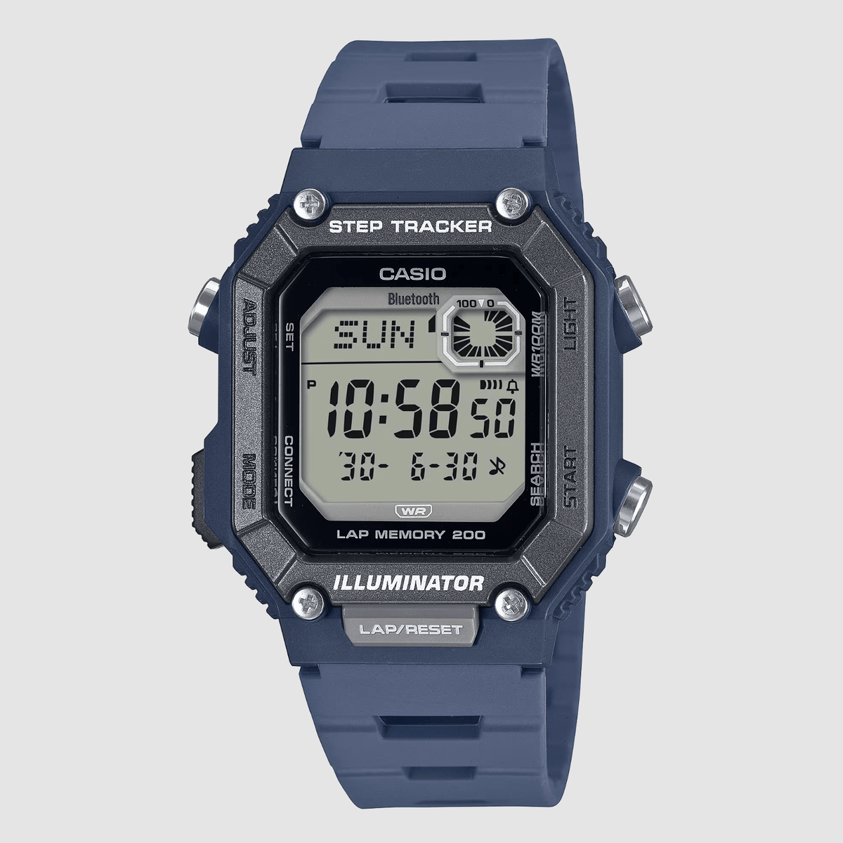 WS-B1000-2AVEF Casio Digital LED Illuminator Quartz Digital Men's Watch. - Timecheck