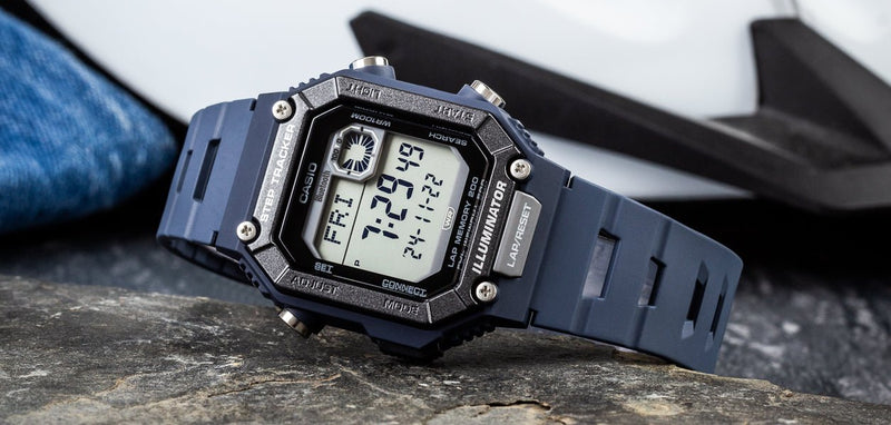 WS-B1000-2AVEF Casio Digital LED Illuminator Quartz Digital Men's Watch. - Timecheck