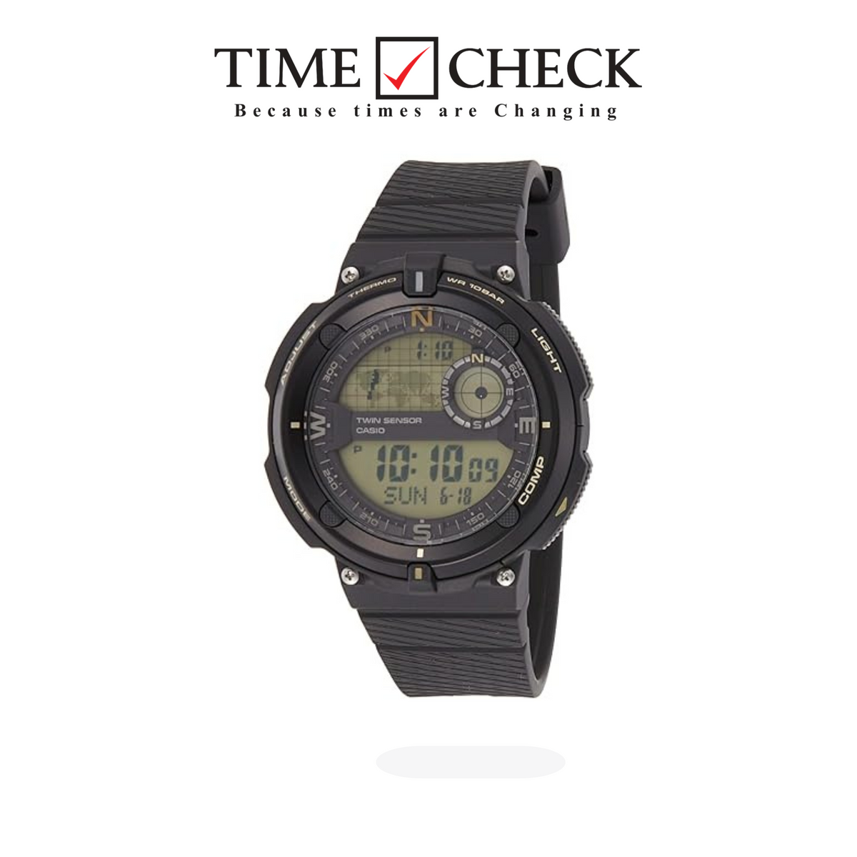 SGW-600H-9ADR Casio Outdoor Analog-Digital Black Dial Men's Watch.